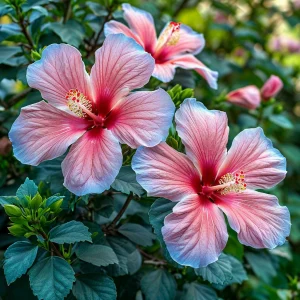 Гибискус садовый Тропикал Сан купить по цене от 293р. в интернет-магазине «Посадика» с доставкой почтой в в Окуловкае и по всей России – [изображение №1].